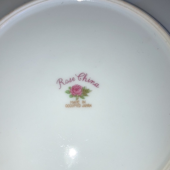 ROSE CHINA made in Occupied Japan, set of 4 gilded dessert plates $35 - Picture 4 of 8